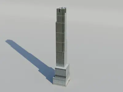 NYC 35 Hudson Yards Low-poly 3D model
