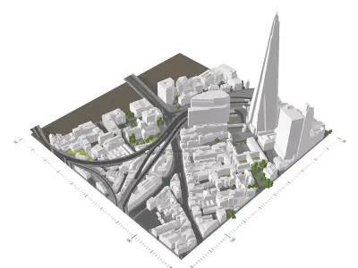 Free 3D Model of London - Sample of AccuCities Level 2 Model Free 3D model