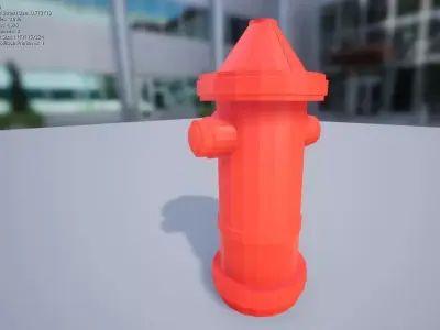 Low poly Fire hydrant Free low-poly 3D model