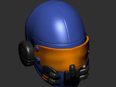 helmet high poly sculpt 3d printable ver 7 3D model 3D model 55