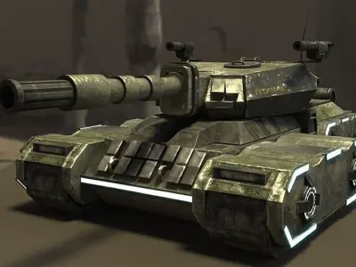 Sci Fi Tanks Low-poly 3D model