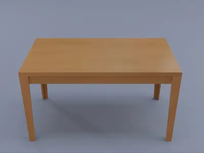 Wooden table Free low-poly 3D model get