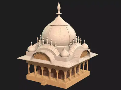 Memorial Mausoleum Kusum Sarovar 3D model
