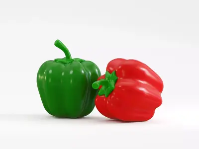 Capsicum Low-poly 3D model