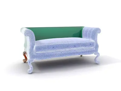 Elegant Emerald Sofa model pack Low-poly 3D model purchase