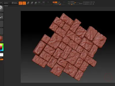 3 Tileable Stone Floor Tiles Low-poly 3D model