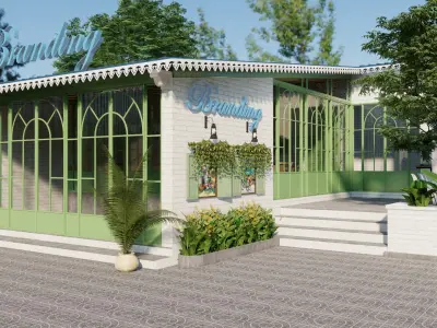 French Restaurant 3D Model 3D model