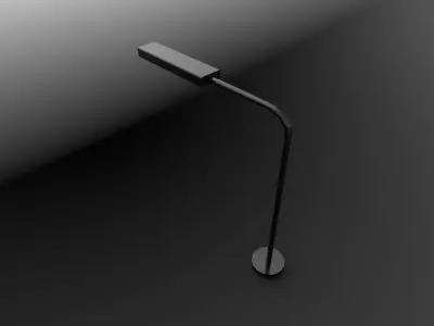 lampshade floor lamp with shade Low-poly 3D model