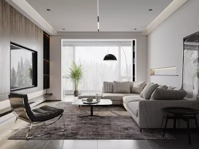 apartment interior scenes    3D model