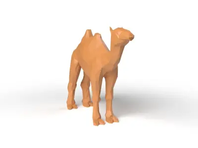 Camel Low Poligonal Low-poly 3D model