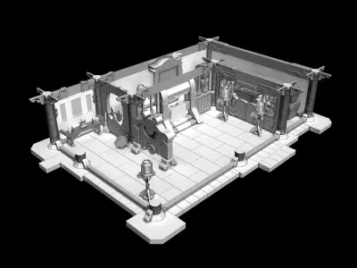 Gang Indoor - Intermediate Vault 3D model