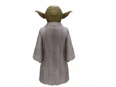 Yoda in-game Low-poly 3D model