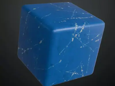 Heavily Scratched Blue Painted Metal PBR Seamless Texture