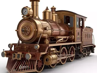 Steampunk Victorian Railway And Armored Train 3D Collection 3D Model Pack
