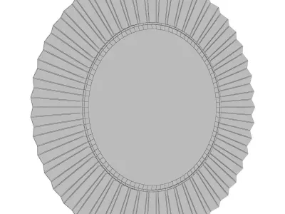 Sunburst Round Wall Mirror 3D model