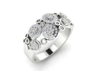 Women Ring Render 3dm STL MTL SLC JCD OBJ FBX Details 3D print model 77