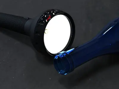 Torch Light and Bottle Free 3D model
