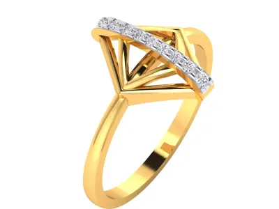 Women Ring Render 3dm STL MTL SLC JCD OBJ FBX Details 3D print model 52