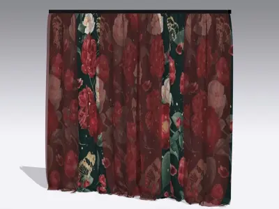 Curtain Low-poly 3D model