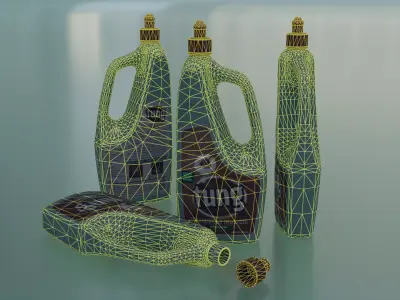 Wood Floor Cleaner low poly 3d model Low-poly 3D model