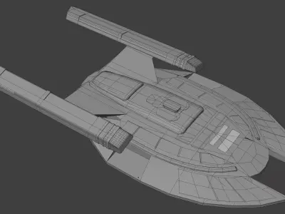 Star Trek Texas-Class Starship Low-poly 3D model