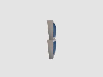 square blue window  Low-poly 3D model