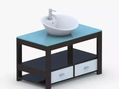 1577 - Sink Low-poly 3D model