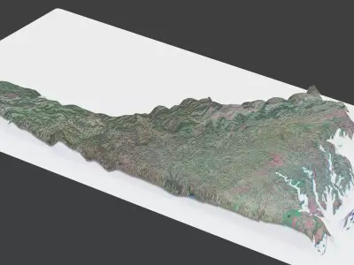 Virginia State Low-poly 3D model
