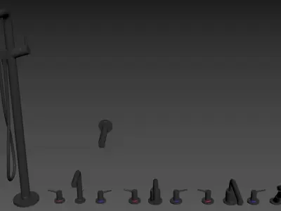 Bath Faucet Collection HANSGROHE Talis S set 2 3D model