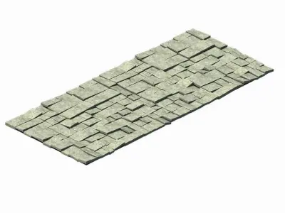 Damaged floor tiles 02 3D model