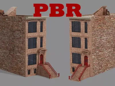 New York Modern City Building V1 3D Model Low-poly 3D model