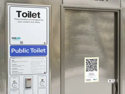 Exeloo Orbit Twin public toilet 3D model