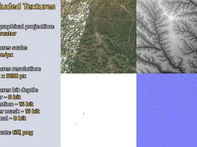 Qinbaling China City Landscape 3D Model 3D model