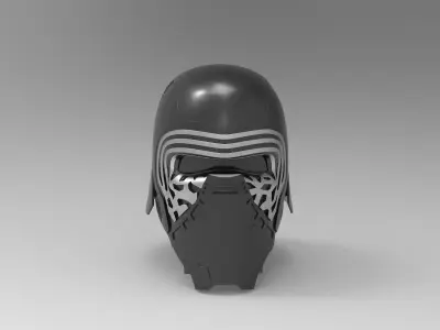 Nurbs Kylo Ren Helmet 3D model 3D model