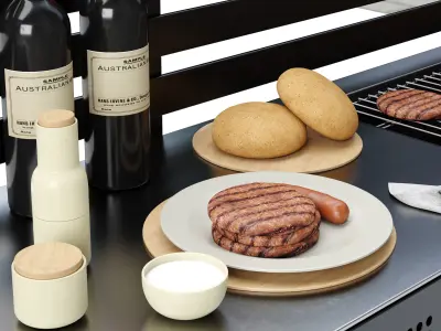 Barbecue 02 3D model