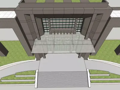 Modern Entrance design 3d model 3D model
