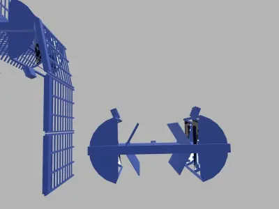 Turnstile Security Gate Low-poly 3D model