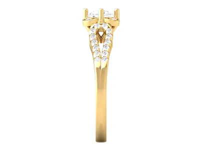 Women Ring  Render 3dm STL OBJ FBX Details 3D print model 96