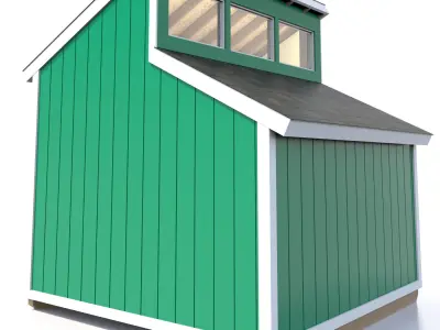 Shed-02 shed plans 3D model