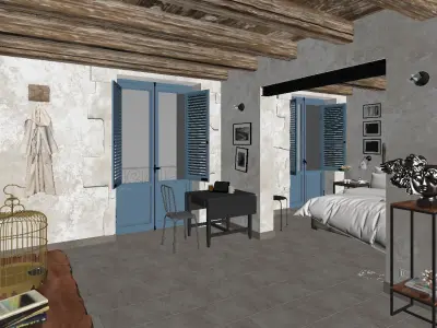 IN 2 Countryside Bedroom 3D model
