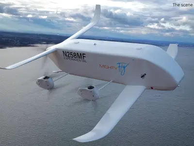  MightyFly Cento Cargo Drone eVTOL White 