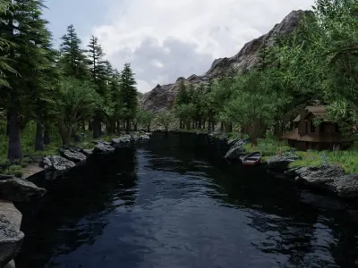 Valley Scene 3D model