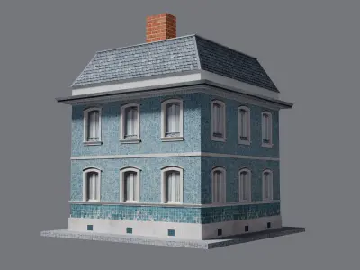 Old Building Low-poly 3D model
