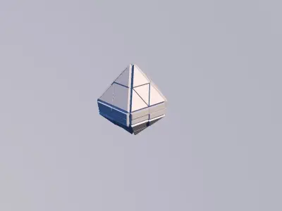 Sci Fi Object No 18 - Pyramid Sphere Torus 2019 Low Poly 3D model