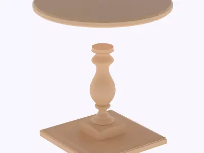 Table side vintage round 2  3D print model