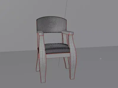 High Poly Wood Chair For Archviz Realisation Free 3D model