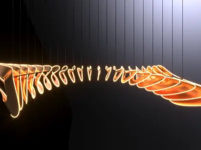 Parametric chandelier 3D model