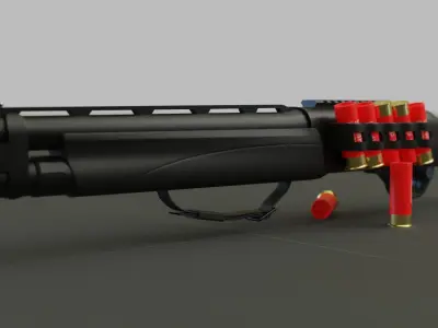 TAC-13 Shotgun Low-poly 3D model