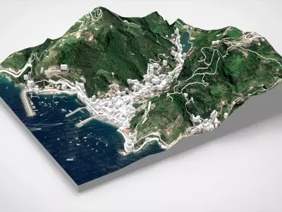 Cityscape Amalfi Italy 3D model