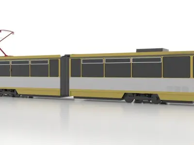 Tatra KT4D-G Low Low-poly 3D model